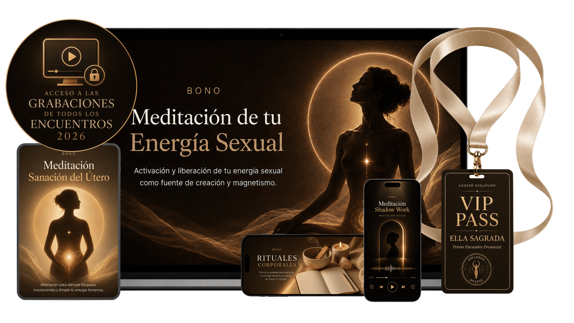 Bonos incluidos en El Despertar de la Diosa: rituales corporales, meditaciones y acceso VIP